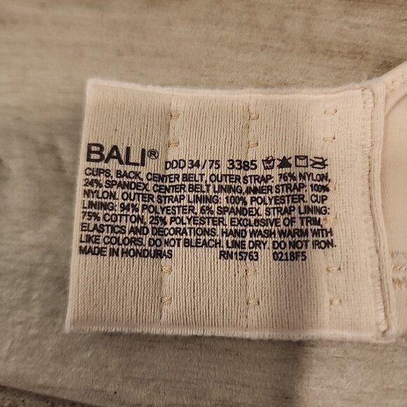 Bali Bra 34DDD Nude Underwire Unlined 3385 - Picture 3 of 3